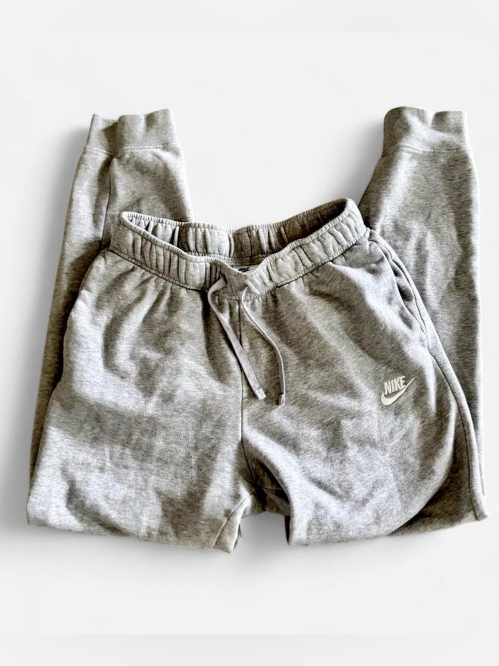 Women’s Nike Light Gray Jogger Sweatpants with Drawstring